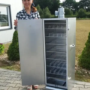 Smoki Jumbo Räucherofen doppelwandig isoliert 125x39x53cm für 16 Roste Edelstahl