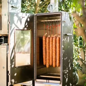 Smoki Isoliert+Fenster 1.4301 V2A-Edelstahl 100x39x33cm Räucherofen 1026