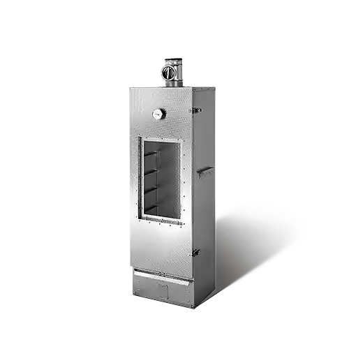 Smoki Räucherschrank Isoliert + Fenster aus V2A Edelstahl 85x39x33cm Räucherofen 8526