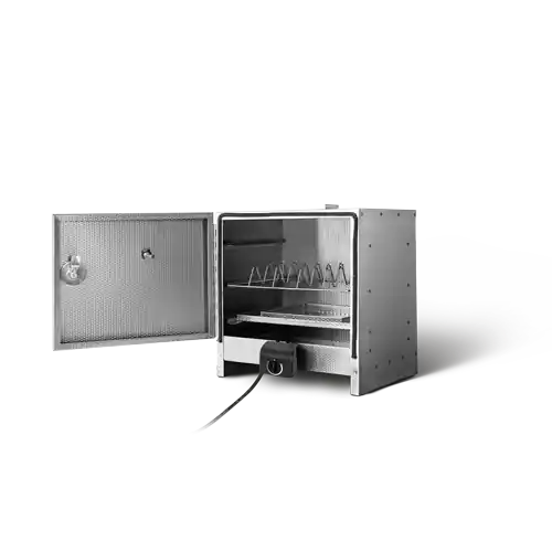 Smoki Tisch-Elektro-Räucherofen Geprägtem Edelstahl Räucherschrank 4044