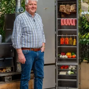 Smoki Räucherofen 180x40x40cm-Doppelwandig isoliert 1.4016 Cr-Edelstahl Schrank