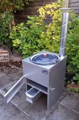 SMOKI- Gulaschkanone aus hitzebständigem V2A Edelstahl inkl. Topf / Kessel