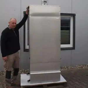 Mobiler Räucherschrank Räucherofen doppelwandig isoliert 200x80x57cm Aluminium