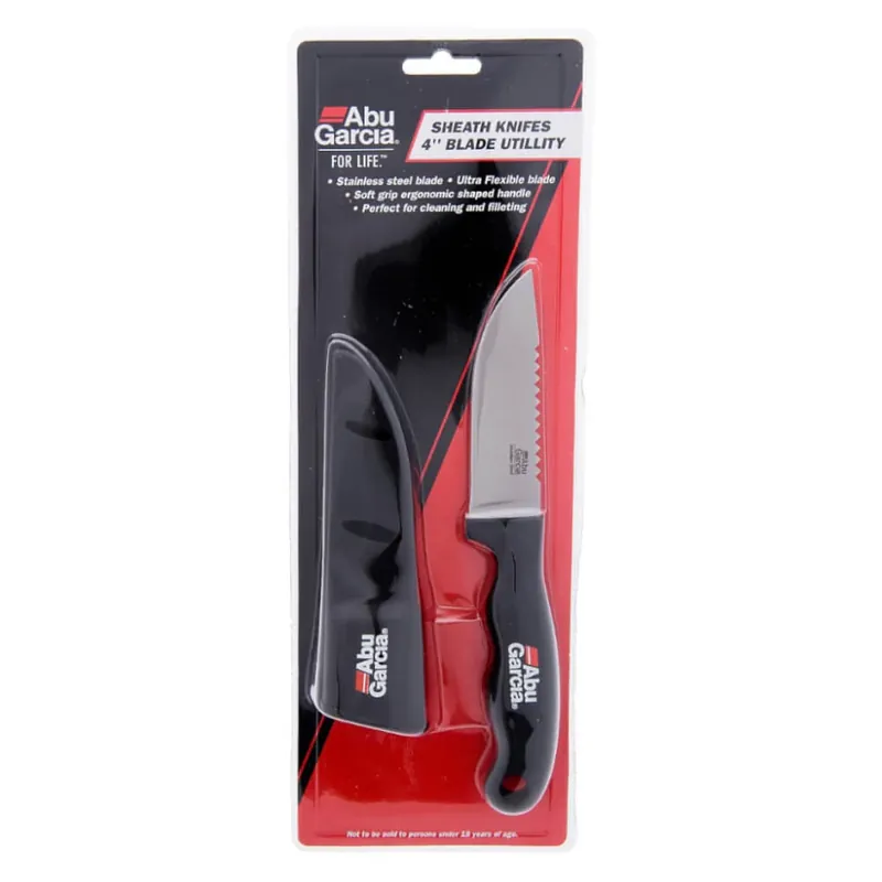 Abu Garcia Sheath Knife - 4in Utility / Fischermesser-