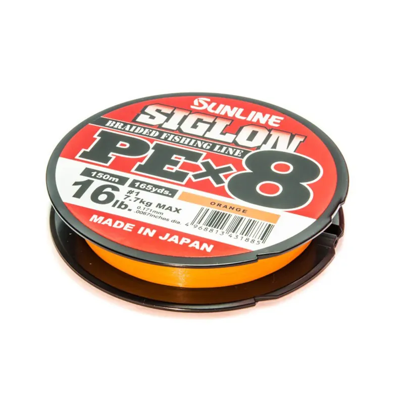 Sunline Siglon PE X8 (Orange) / 150 m-0.132 mm / 4.5 kg / 10 lb