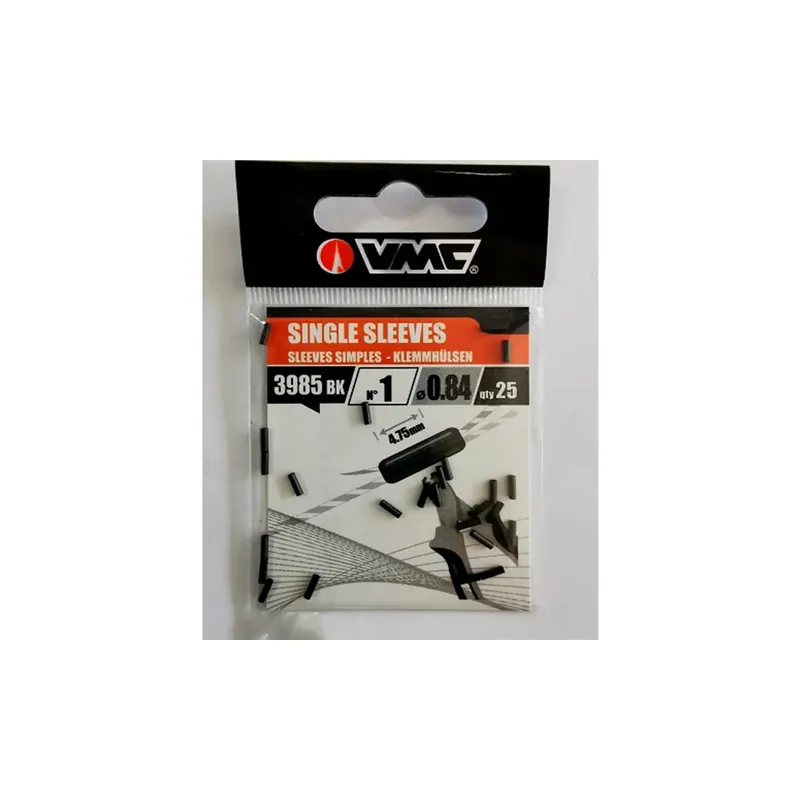 VMC Single Sleeves Klemmhülsen (3985BK)-0.84 mm