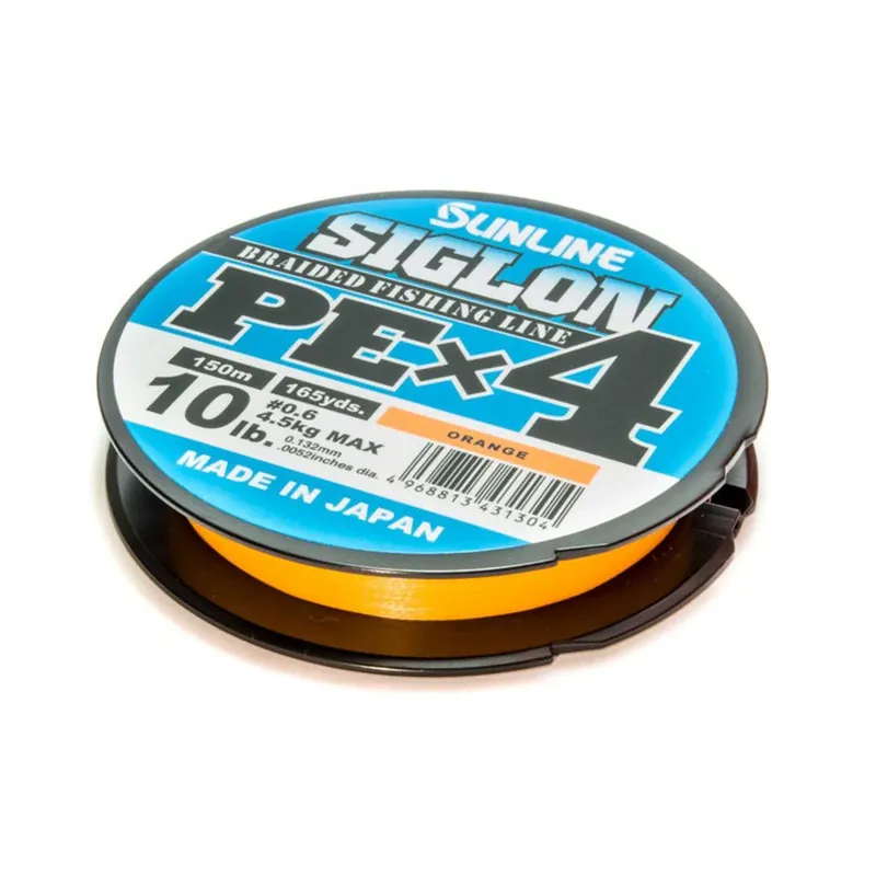 Sunline Siglon PE X4 (Orange) / 150 m-0.121 mm / 3.3 kg / 8 lb