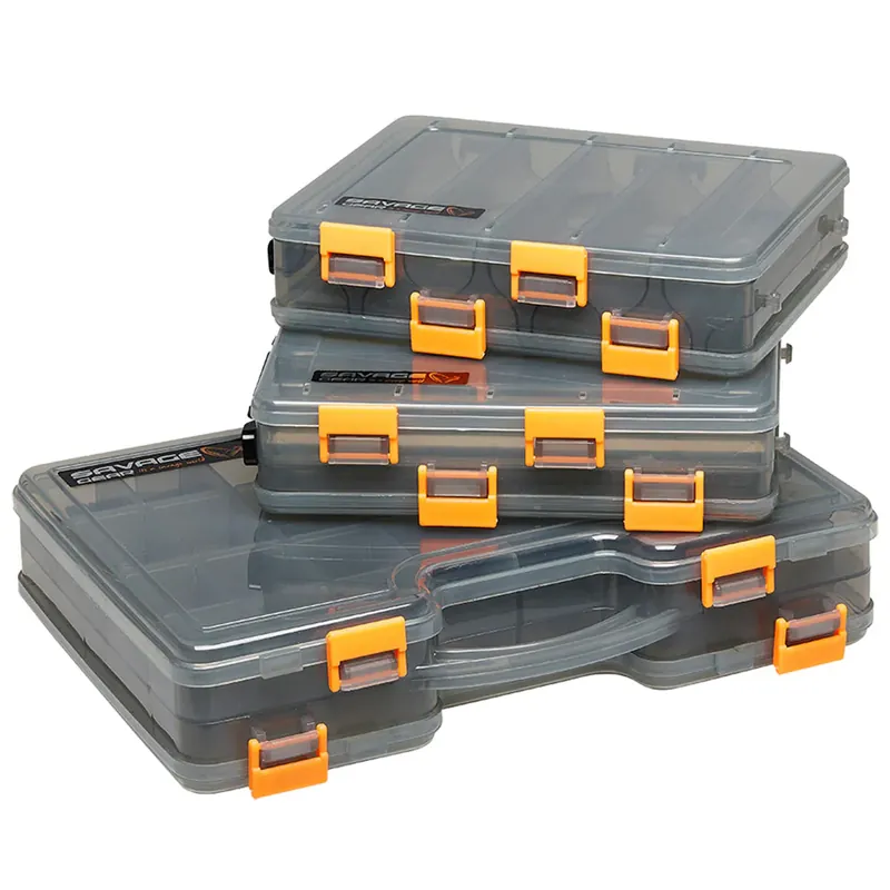 Savage Gear Lure Box 2 Sided / Smoke-Long / 20.5x17.0x4.8 cm