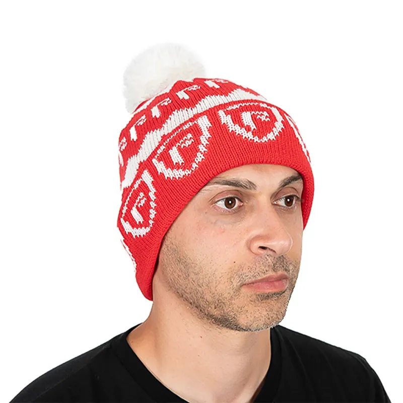 Fox Rage Bobble Hat (Red/ White)-