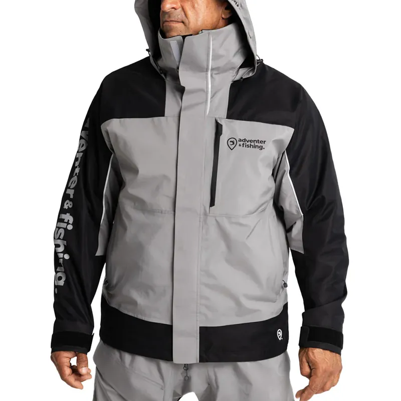 adventer & fishing Membranjacke Steel & Black-M