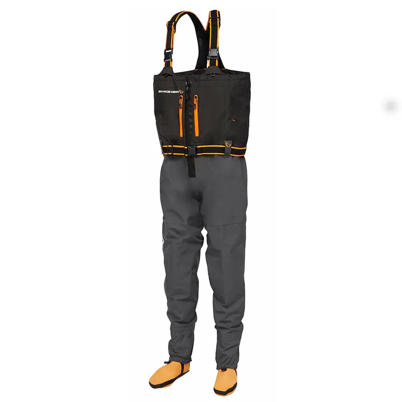 Savage Gear SG8 Chest Zip Wader (Grey Black)-L