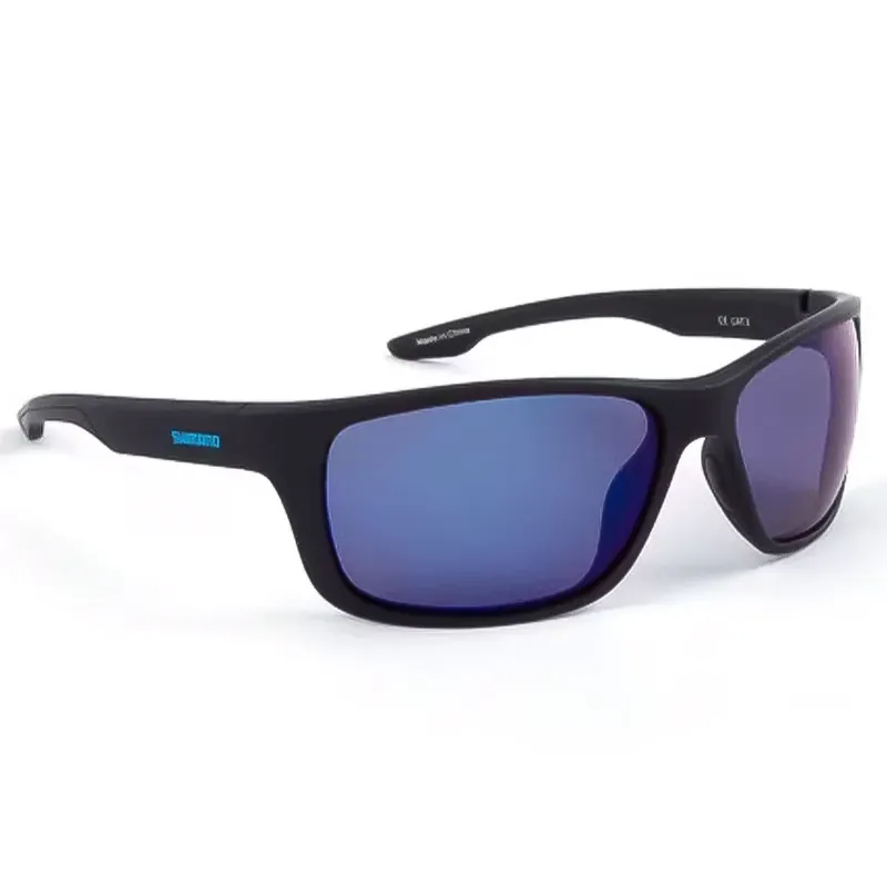 Shimano Eyewear Matte Black & Blue Mirror-