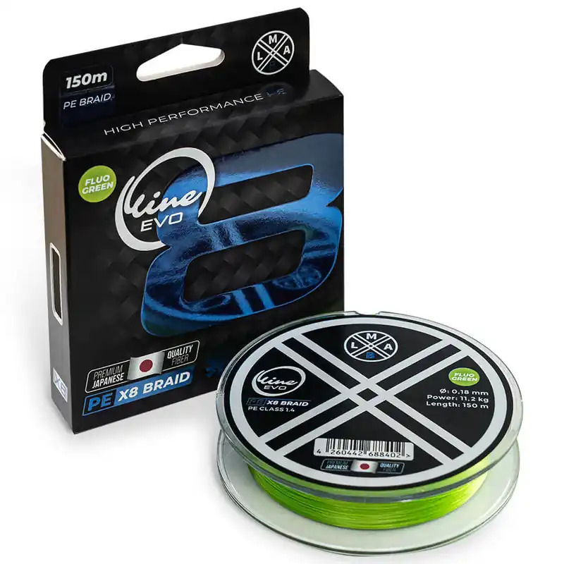 LMAB O-Line EVO PE X8 (Fluo Green) / 150 m-0.05 mm / 2.4 kg
