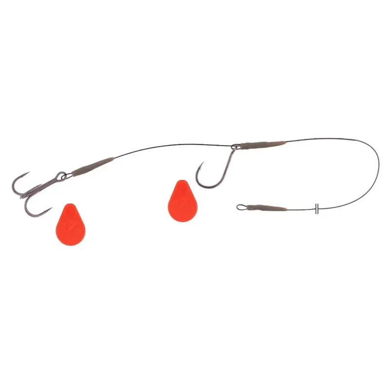 Zeck DB Single Hook & Treble Rig-2/0 & #6