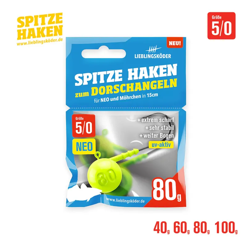 Lieblingsköder Spitze Haken 5/0 NEO / Dorschangeln-