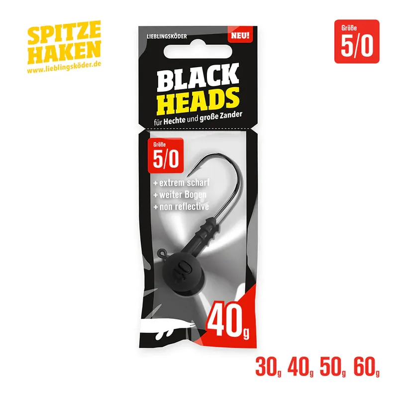 Lieblingsköder Spitze Haken Blackheads 5/0-