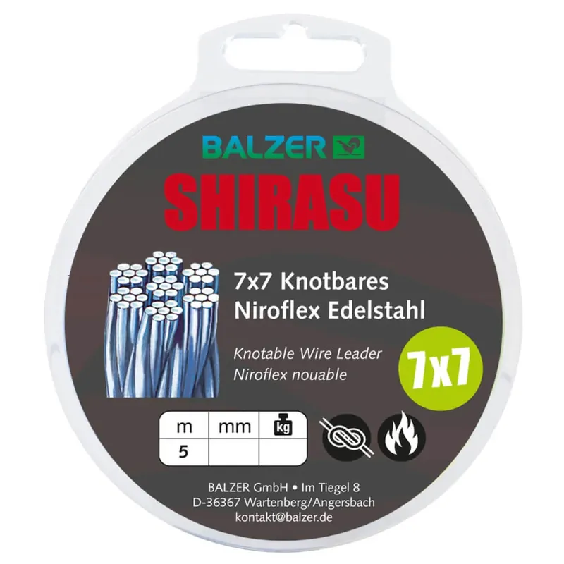 Balzer 7x7 Stahlvorfach (knotbar / erhitzbar) / 5 m-