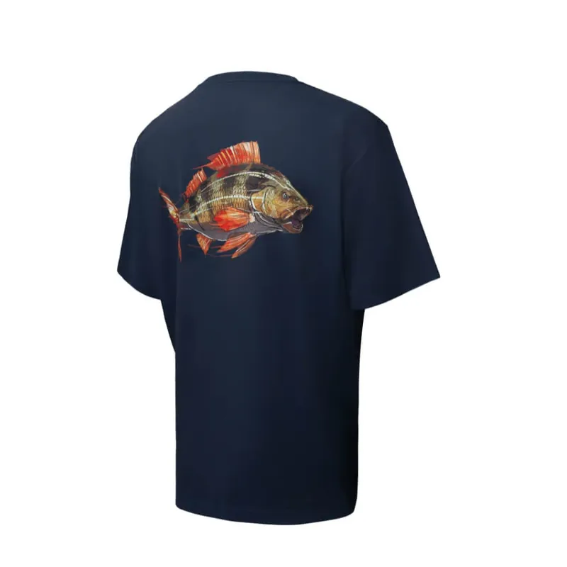 BKK Short Sleeve Casual Shirt Perch (Navy Blue)-S