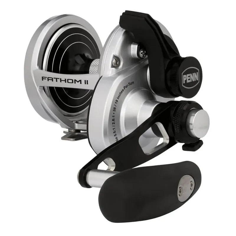 PENN Fathom II Lever Drag 2-Speed Conventional Reel Bent T Handle 15XNLD2 LH-