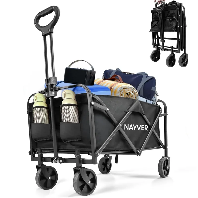 NAYVER 4 Wheel Camping Trolley - faltbarer Handwagen