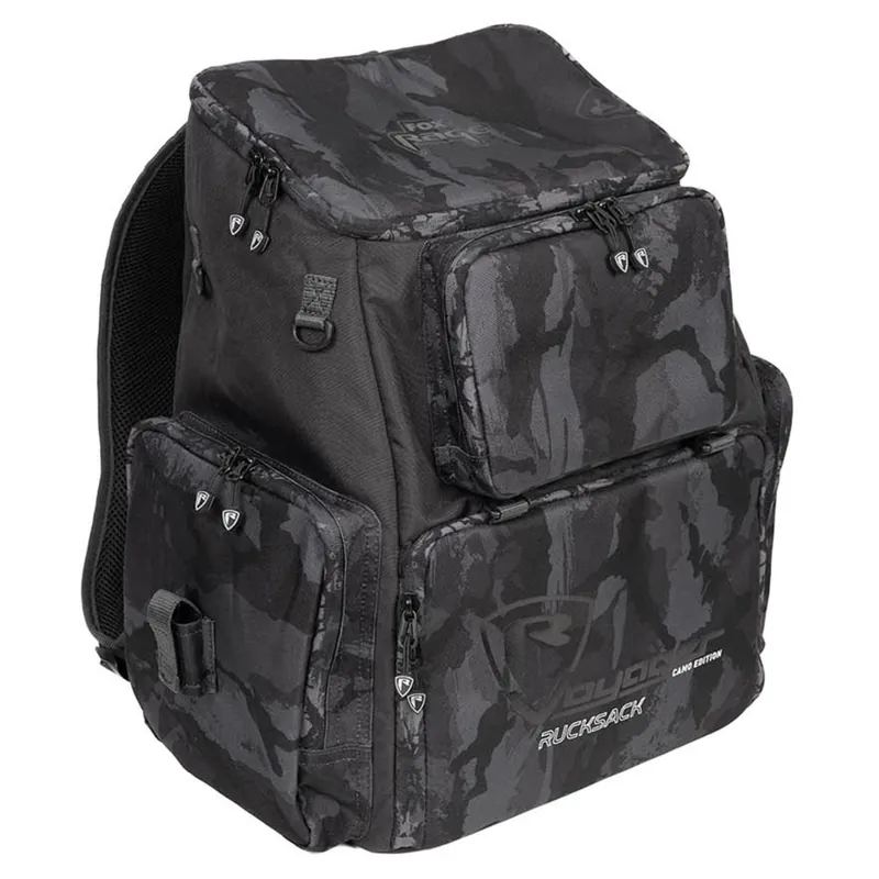 Fox Rage Camo Voyager Rucksack (incl. Tackle Boxen)