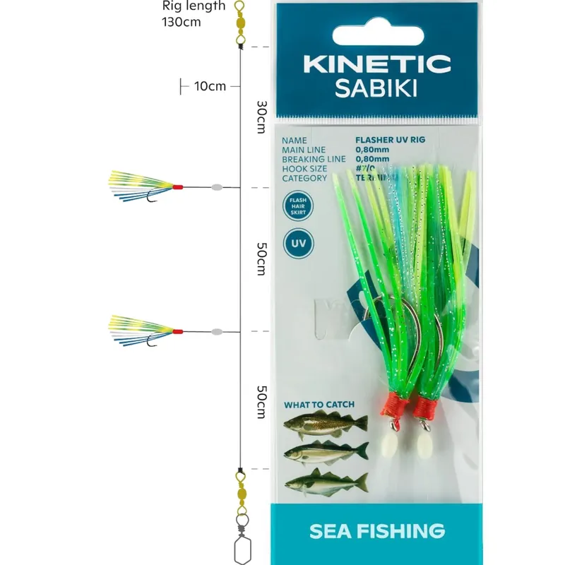 Kinetic Sabiki Flasher UV - Meeresvorfach
