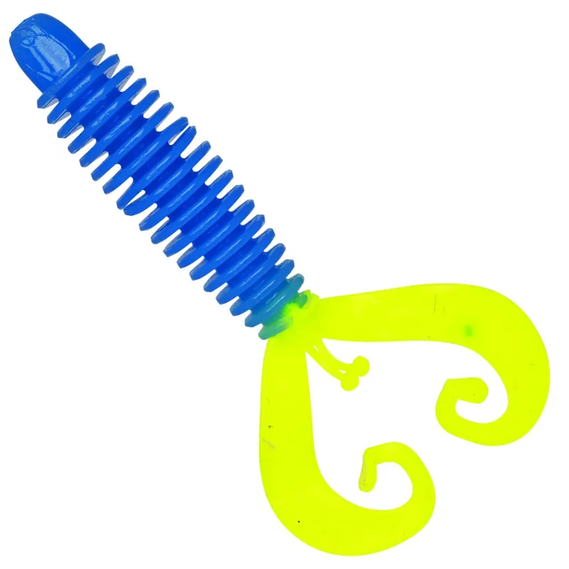 Westin RingCraw - Twister Farbe: Baby Blue/Chartreuse | Aroma: Banana (Banane)