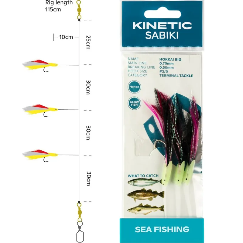 Kinetic Sabiki Hokkai - Paternoster Farbe: Green