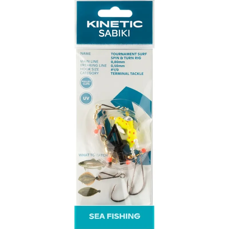 Kinetic Sabiki Tournament Surf Spin&Turn - Brandungsvorfach Farbe: Yellow