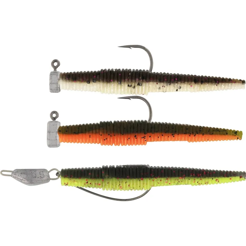 Westin Ned Worm Slim R 'n R - vormontierter Wurm Farbe: Dark Water Mix