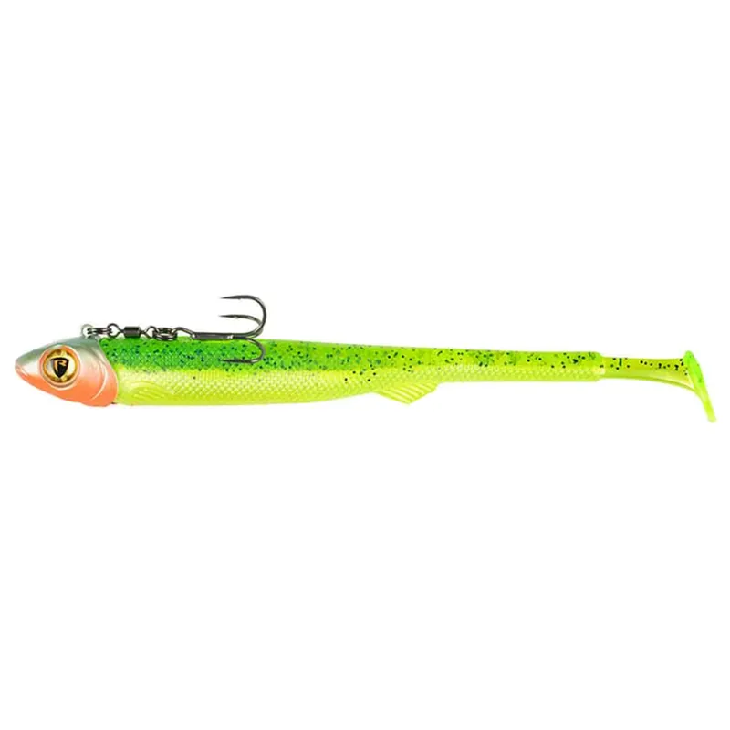 Fox Rage Pelagic Ready Rig - Slick Fast - vormontierter Gummifisch Farbe: Lemon Tiger | Größe: 18cm - 40g