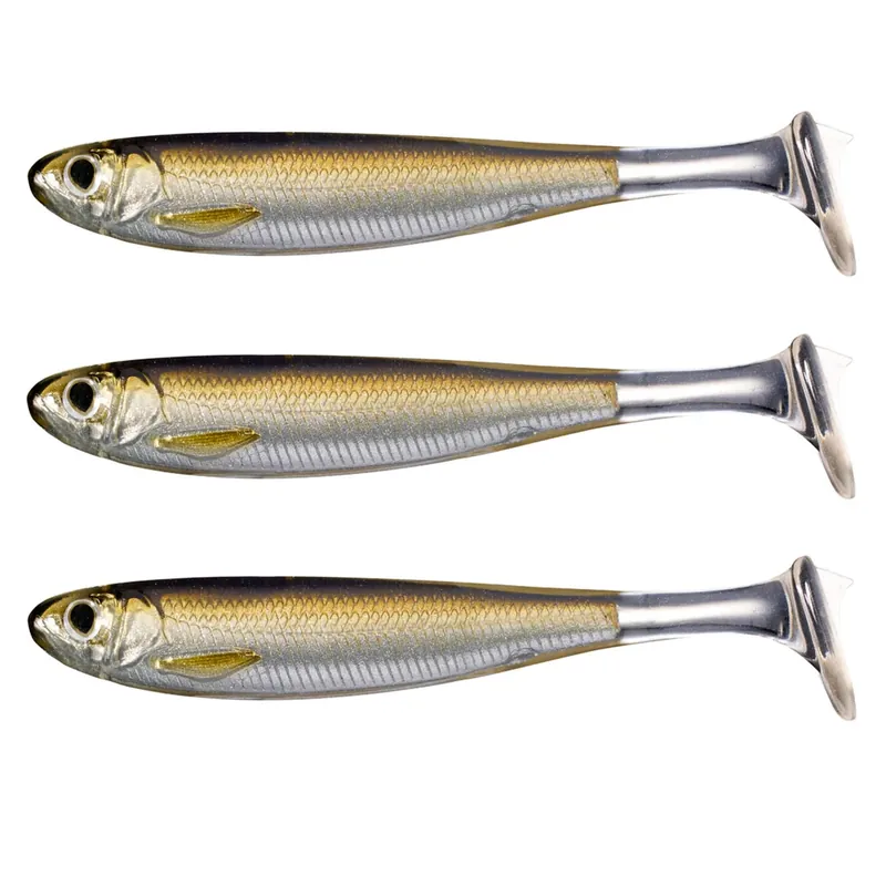 Live Target Slow-Roll Shiner Paddle Tail Farbe: Silver/Brown | Länge: 12,5cm