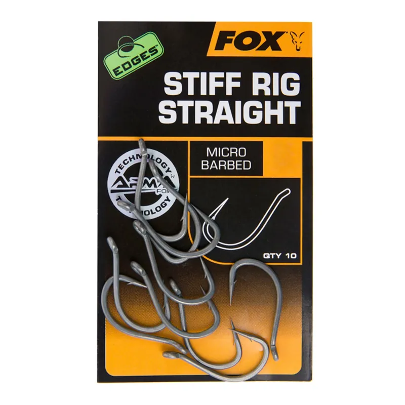 Fox Edges™ Armapoint Stiff Rig Straight - Karpfenhaken Größe: 4