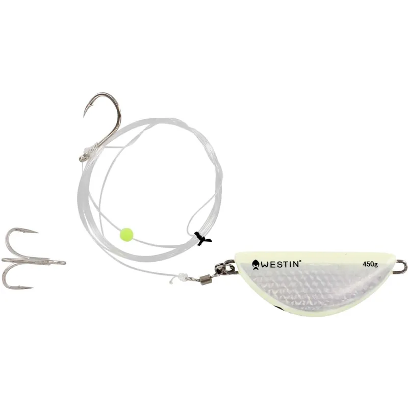 Westin Halibut Anti Twist Rig - Naturködervorfach Farbe: Glow | Gewicht: 350g