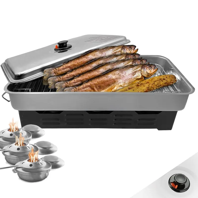 Eversmoke Tischräucherofen Edelstahl Deluxe - Smoker