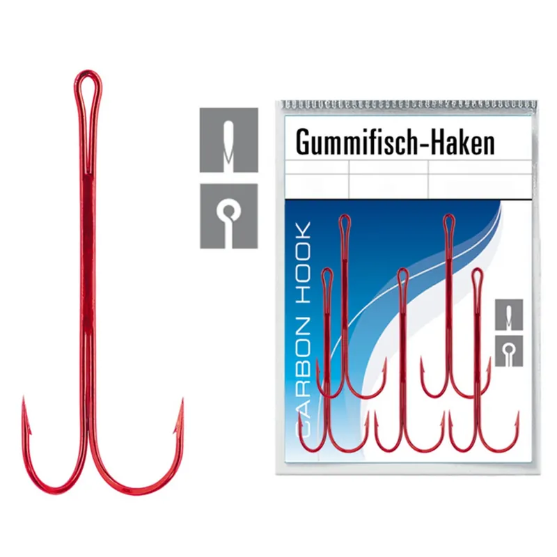 Jenzi Gummifischhaken - Zwillingshaken Größe: 2
