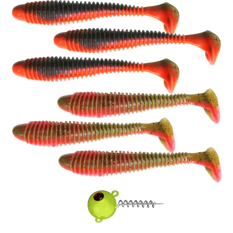 Team Deep Sea Screw-In Head UV + 6x Sea Worm 15cm Gewicht: 50g