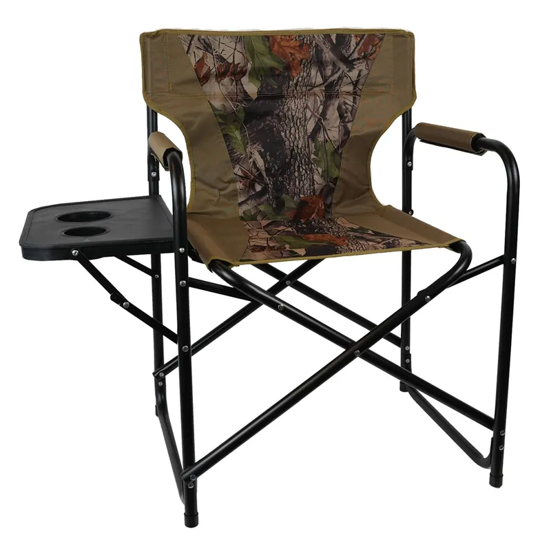 EuroCatch Camou Foldable Directors Chair + Table - Camping Stuhl