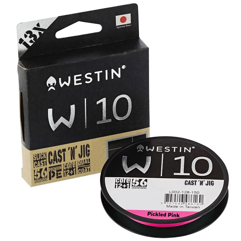 Westin W10 13 Braid Cast'n'Jig Pickled Pink - Geflochtene Schnur Durchmesser: 0,08mm