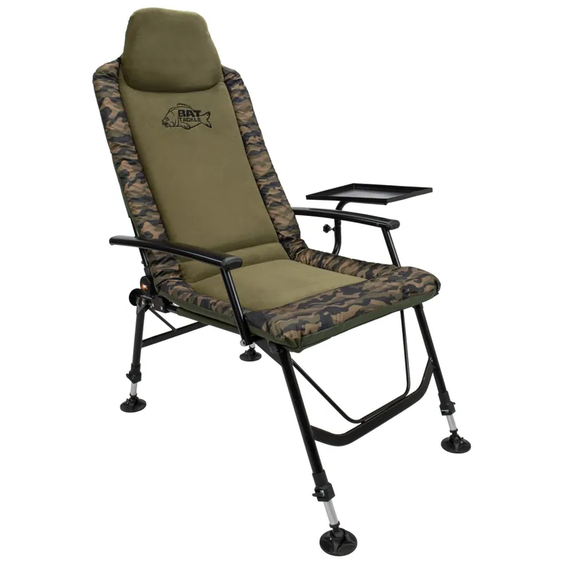 BAT-Tackle Camou Chair mit Seitentisch - Karpfenstuhl