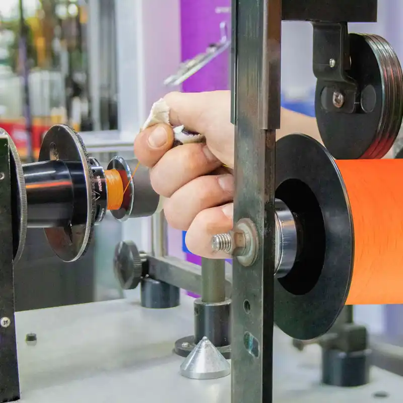 Rolle bespulen mit Senshu Q-Line 150m + Füllschnur - Schnurspulservice Farbe: orange | Durchmesser: 0,10mm