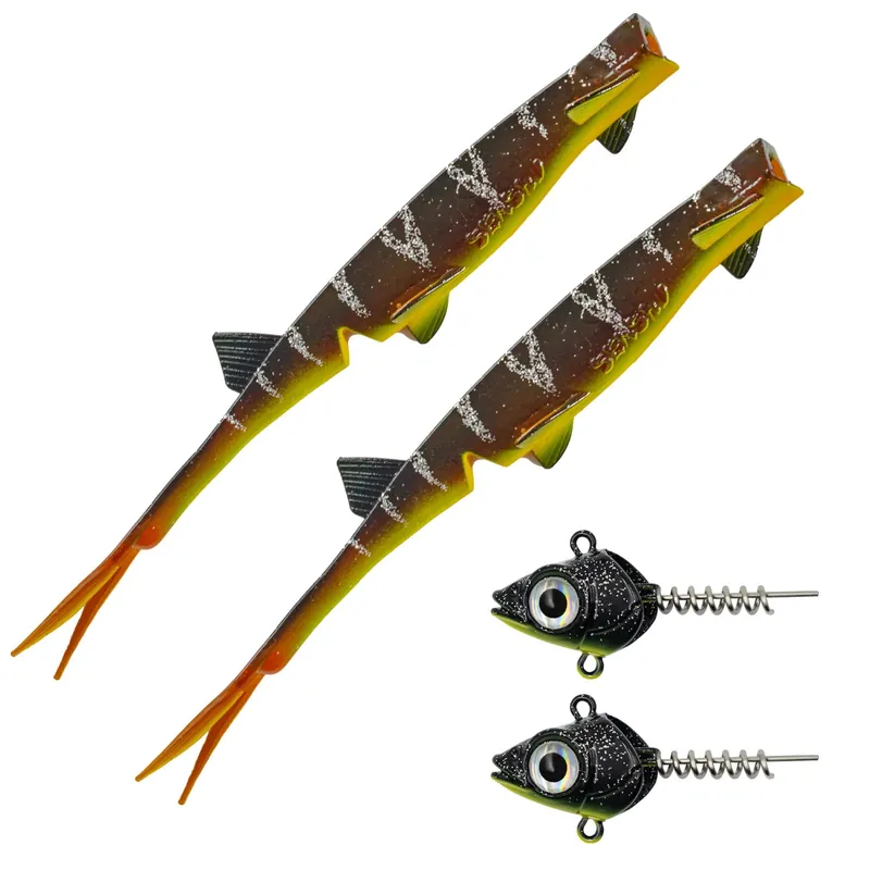 Senshu Pelaga Shad + Head Set - Vertikalköder Farbe: Sunshine Brown | Länge: 16cm