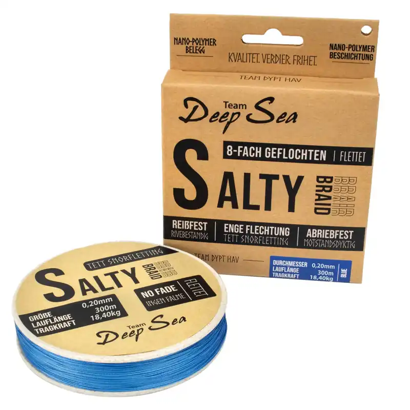 Team Deep Sea Salty-Braid - Geflochtene Schnur Farbe: blue | Durchmesser: 0,20mm | Länge: 300m