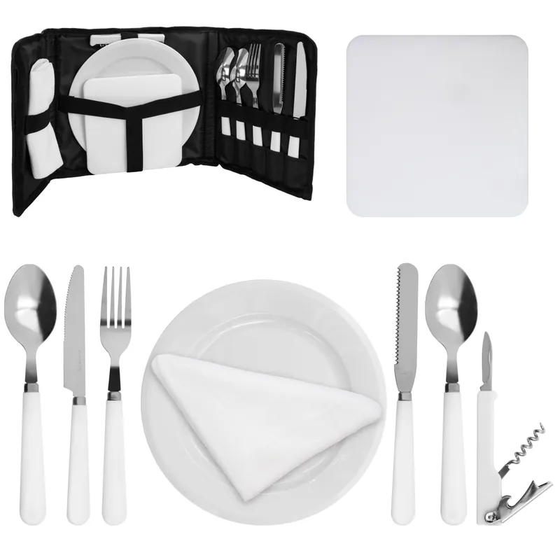 Catix Cutlery & Crockery Set - Camping-Besteck