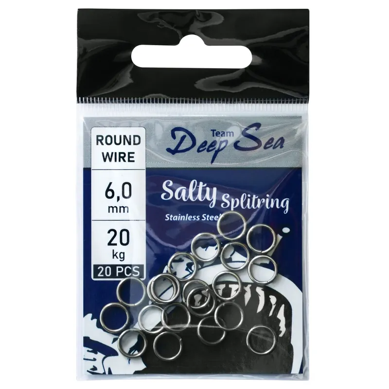 Team Deep Sea Salty Splitring Stainless Steel - Sprengring Durchmesser: 6mm