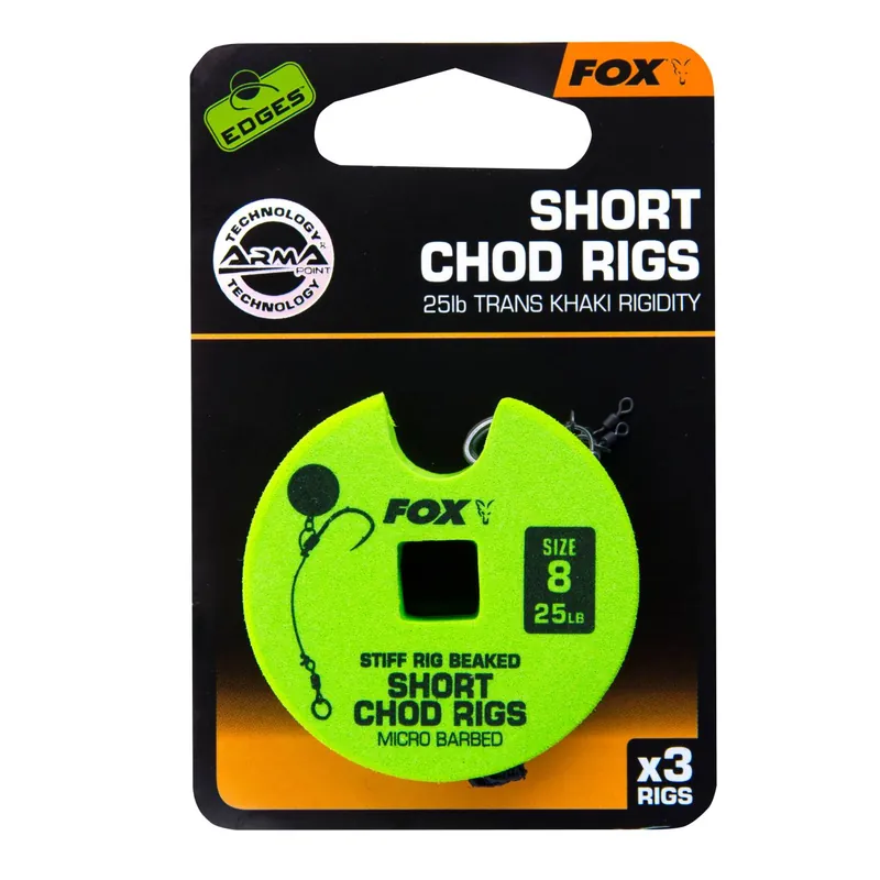 Fox Edges Stiff Short Chod Rig - Pop-Up Rig Größe: Gr.8