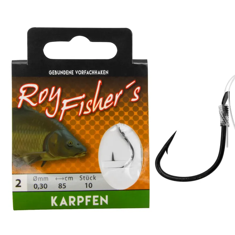 Roy Fishers Gebundene Vorfachhaken Karpfen Größe: 2