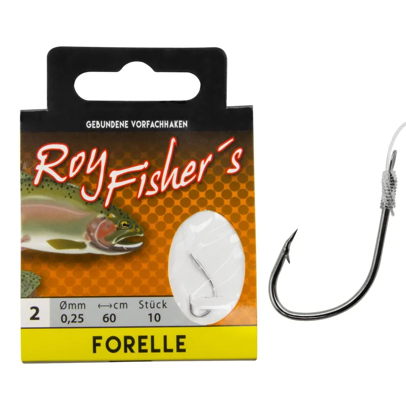 Roy Fishers Gebundene Vorfachhaken Forelle Größe: 2