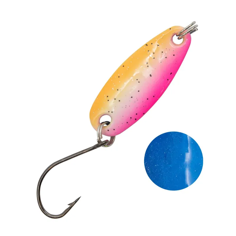 Troutlook Forellen Spoon Bumblebee UV Farbe: Rainbow-Glitter