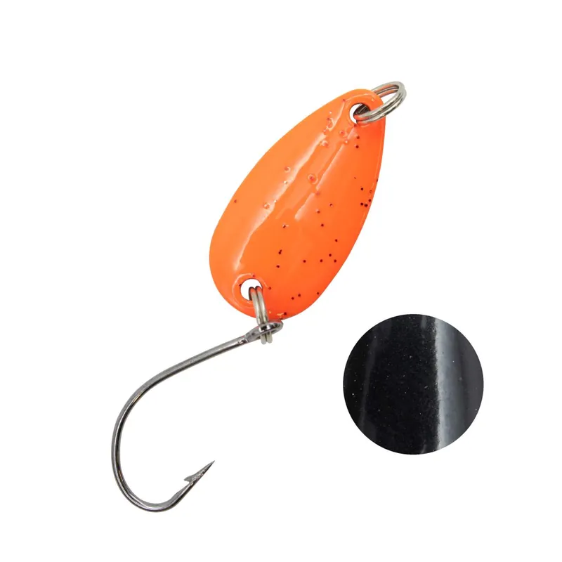Troutlook Forellen Spoon Extasy jr. Farbe: Orange-Black -Glitter UV